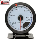 Dragon 60 мм шаговый мото авто гонки ремонт указатель Автомобильный манометр давления масла метр белая и красная подсветка Бесплатная доставка