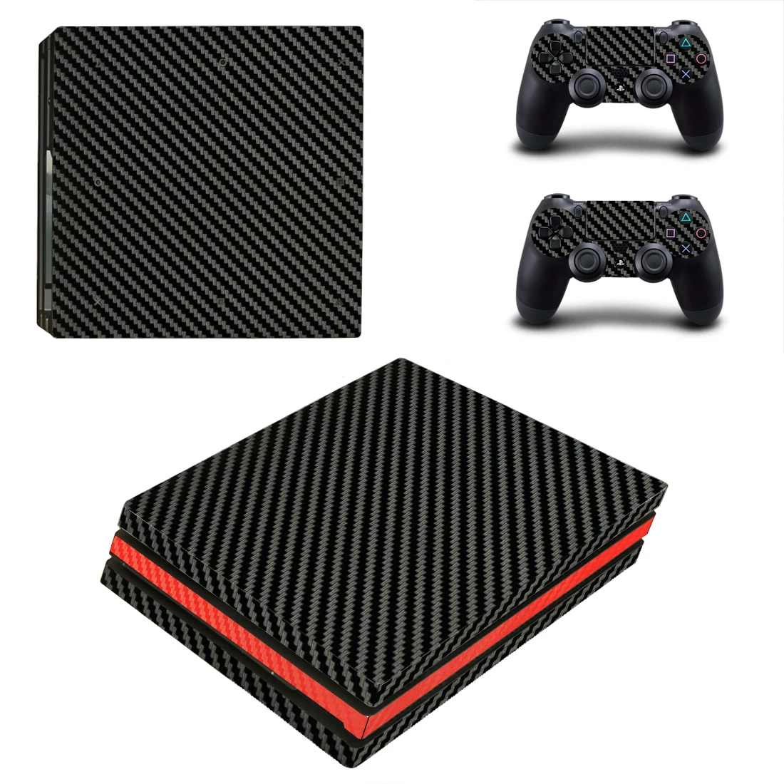 

Наклейка в полоску для консоли Sony Playstation 4 Pro и 2 контроллера