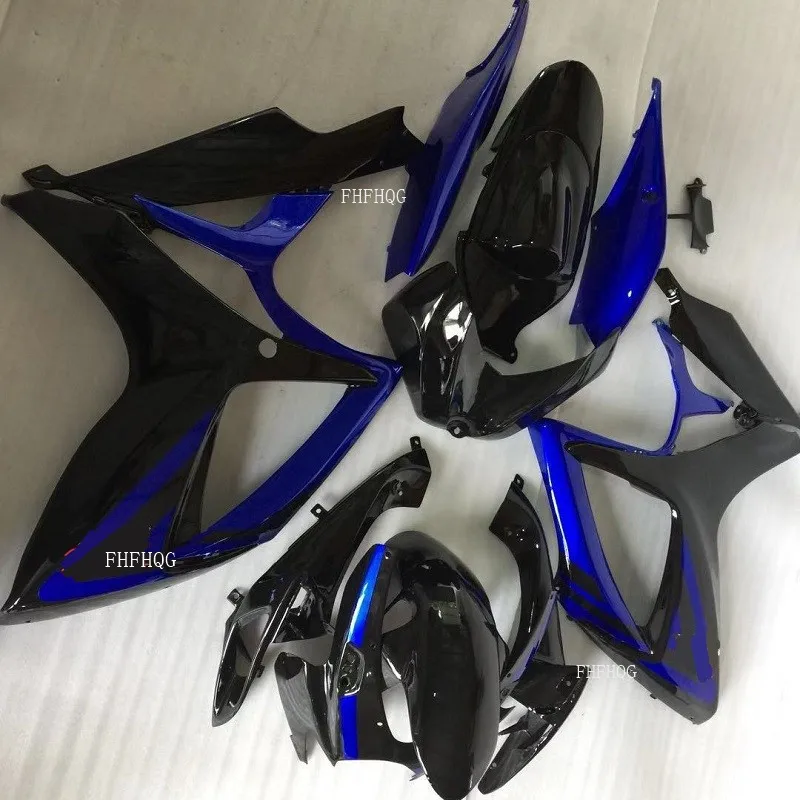 

Синие и черные комплекты обтекателей из АБС-пластика для мотоцикла Suzuki GSXR600 750 K6 06 07 2006 2007 k6 GSXR600 750 Обтекатели синие Черные