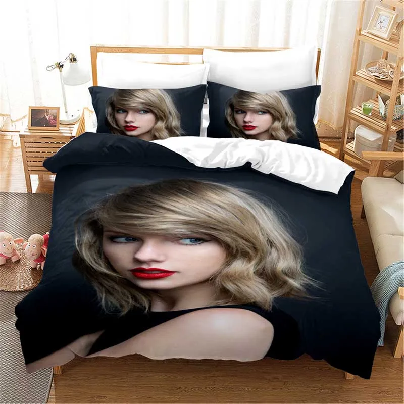 Taylor Girl Singer Celebrity 3d комплект постельного белья пододеяльники наволочки Taylor 1989 Комплект постельного белья s постельное белье - Цвет: 2