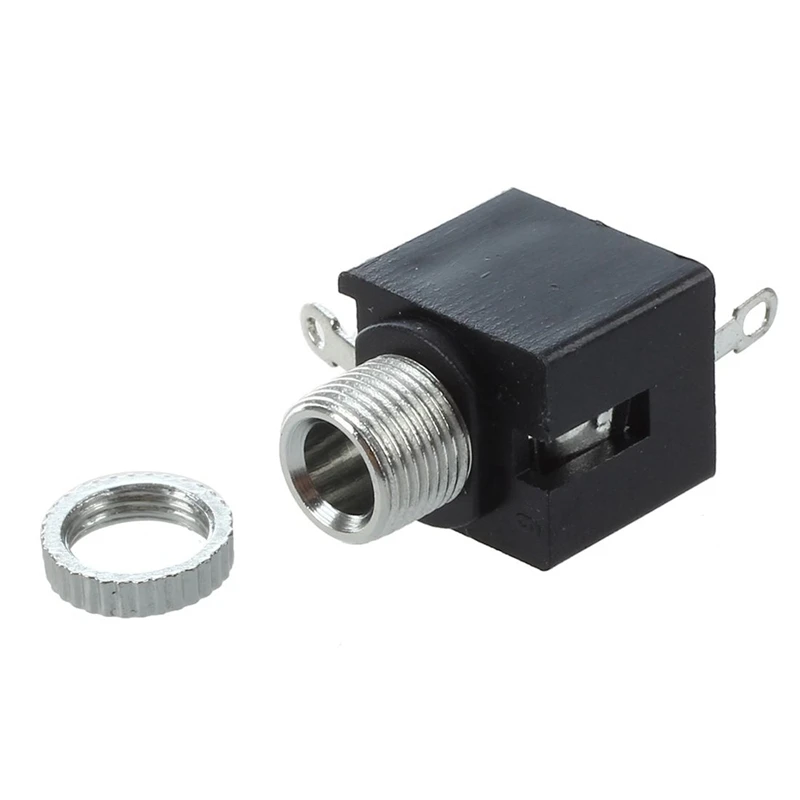 10 шт. панель PCB Женский 3 5 мм разъем для наушников аудио разъемы и черный пластик