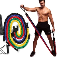 11 pcsset tpe latex fitness resistance bands anti break pull rope set 150lb 200lb colorful training belt yoga gym elastic band