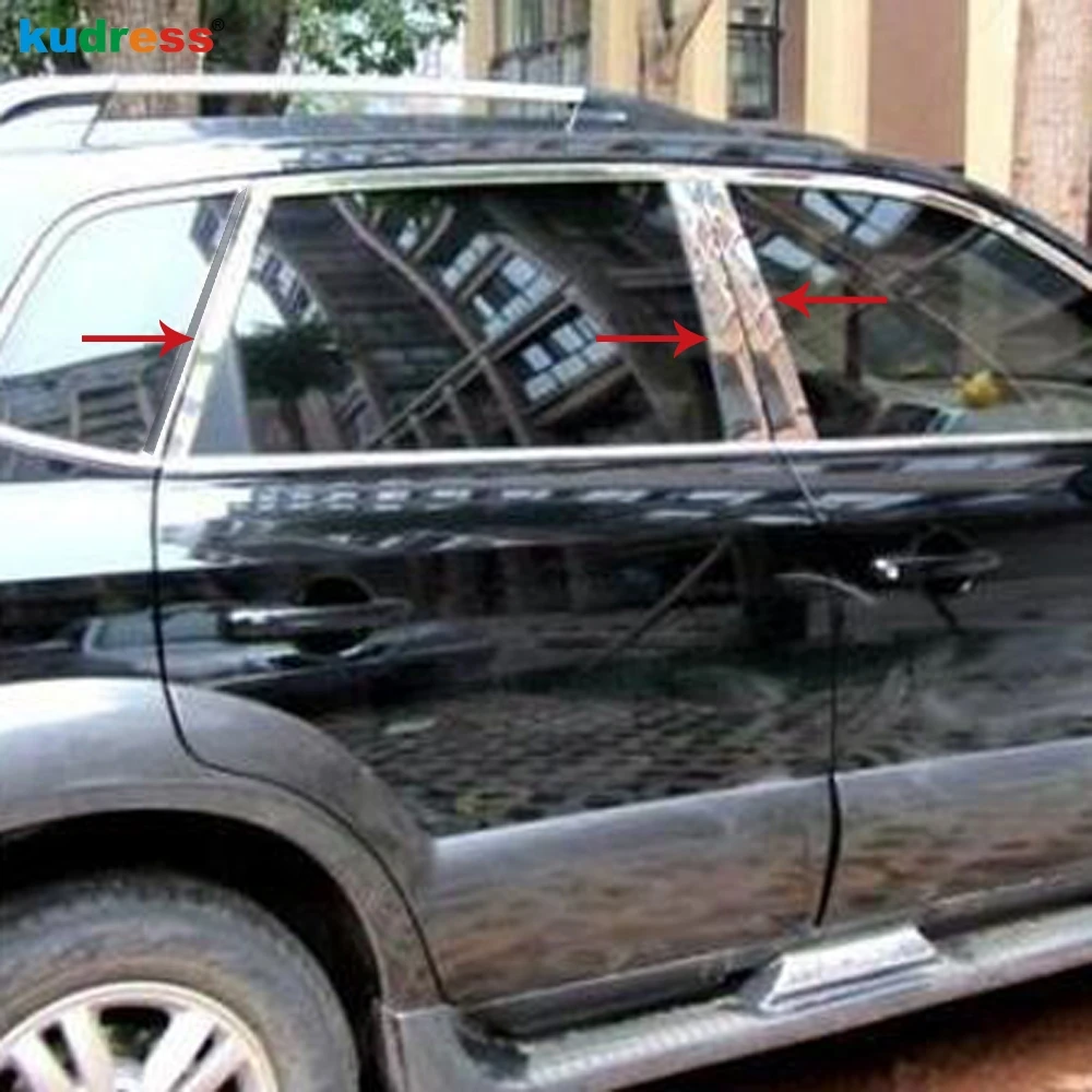 Для Hyundai Tucson 2005 2006 2007 2008 2009 2010 Нержавеющая сталь центр окна столп пост крышка