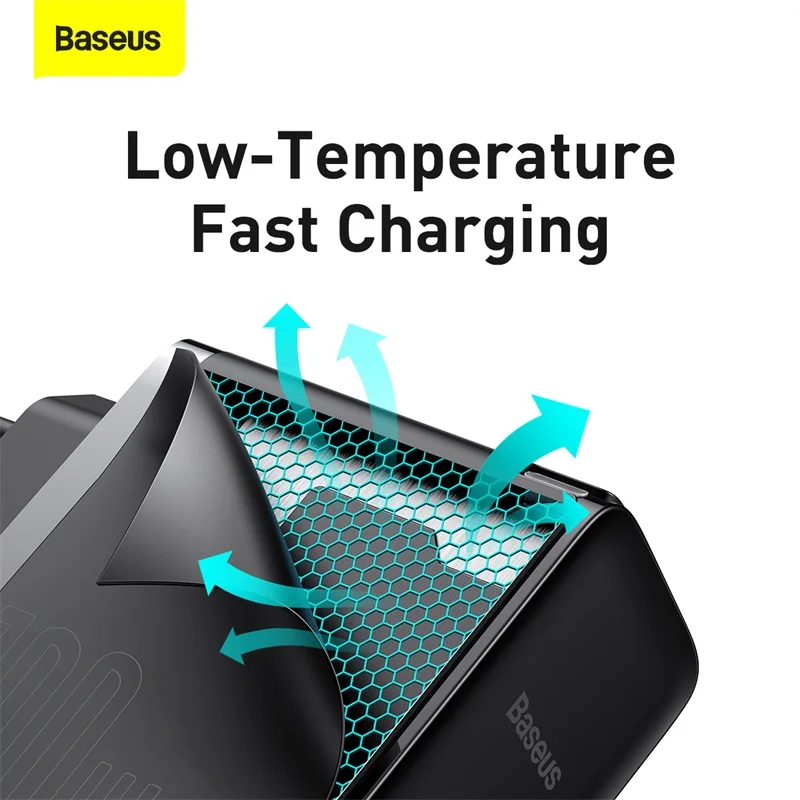 baseus pd 100w gan usb c charger quick charge 5 0 qc 4 0 type c fast charging for iphone 12 samsung xiaomi macbook laptop usbc free global shipping
