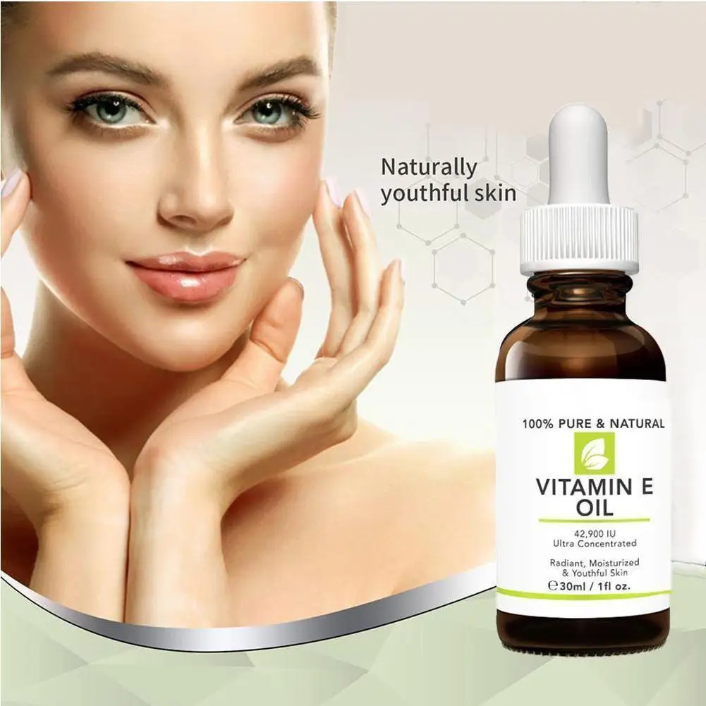 

Vitamin E Essential Oil 100% Pure Natural Effective Stretch Marks Dark Scars 42,900 Iu Wrinkles 30ml Reduce Moisturized Spo A1y0