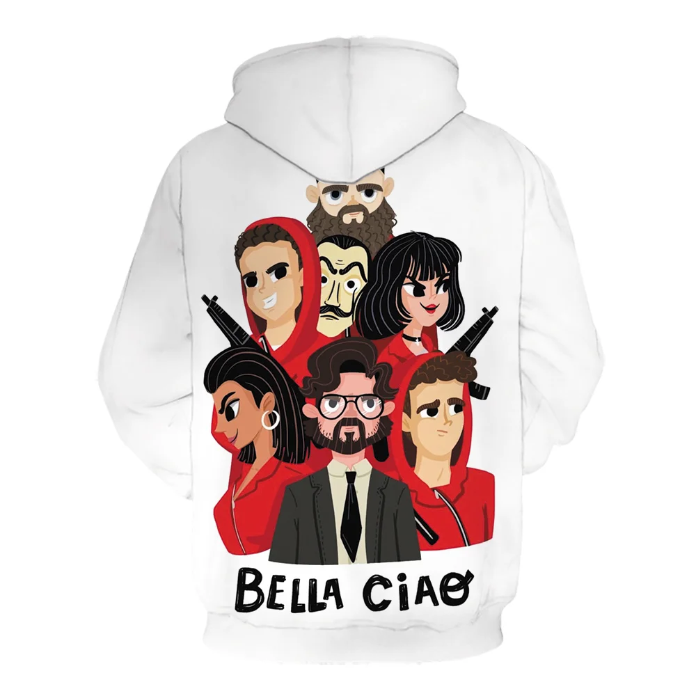 

Hip Hop 3d Print Hoodies House Of Paper Sweatshirt La Casa De Papel Hoodie Casual Pullover High Quality Coat Cosplay Tops 2021