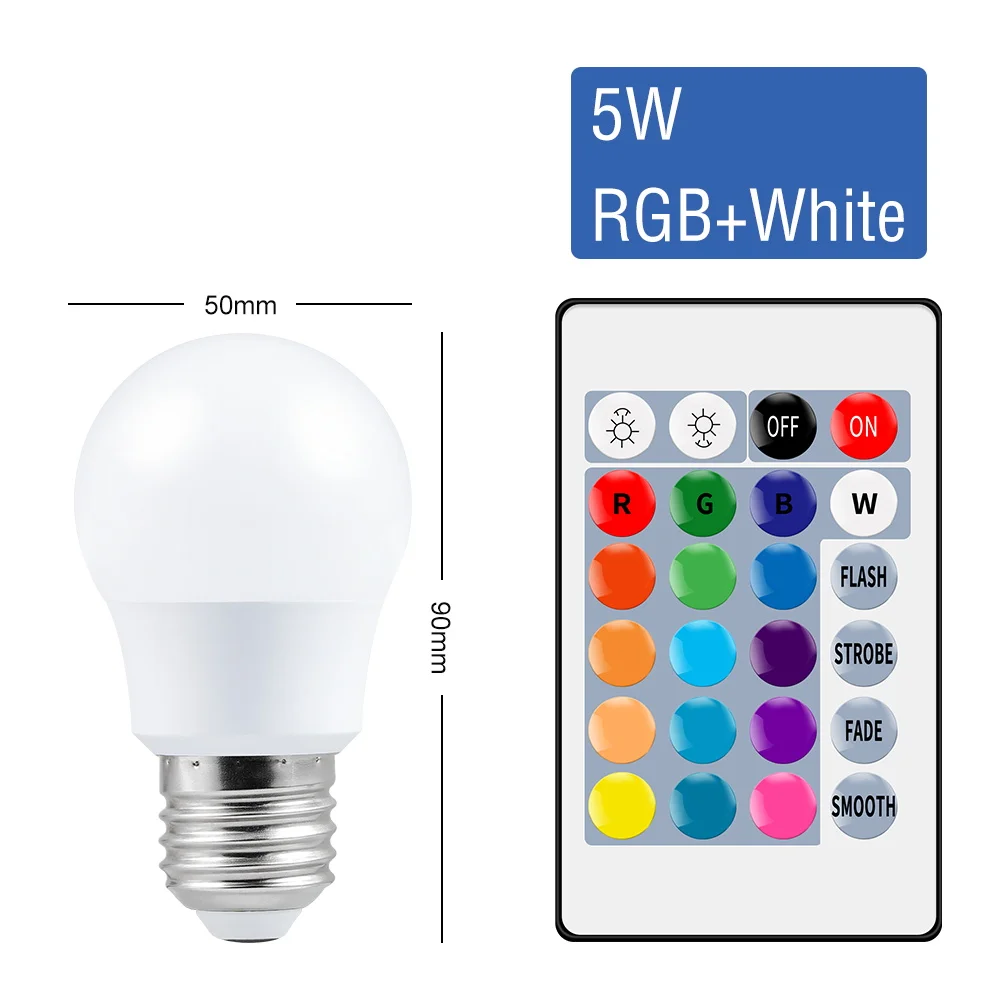 

CanLing RGB светодиодная лампа E27 5Вт 10Вт 15Вт