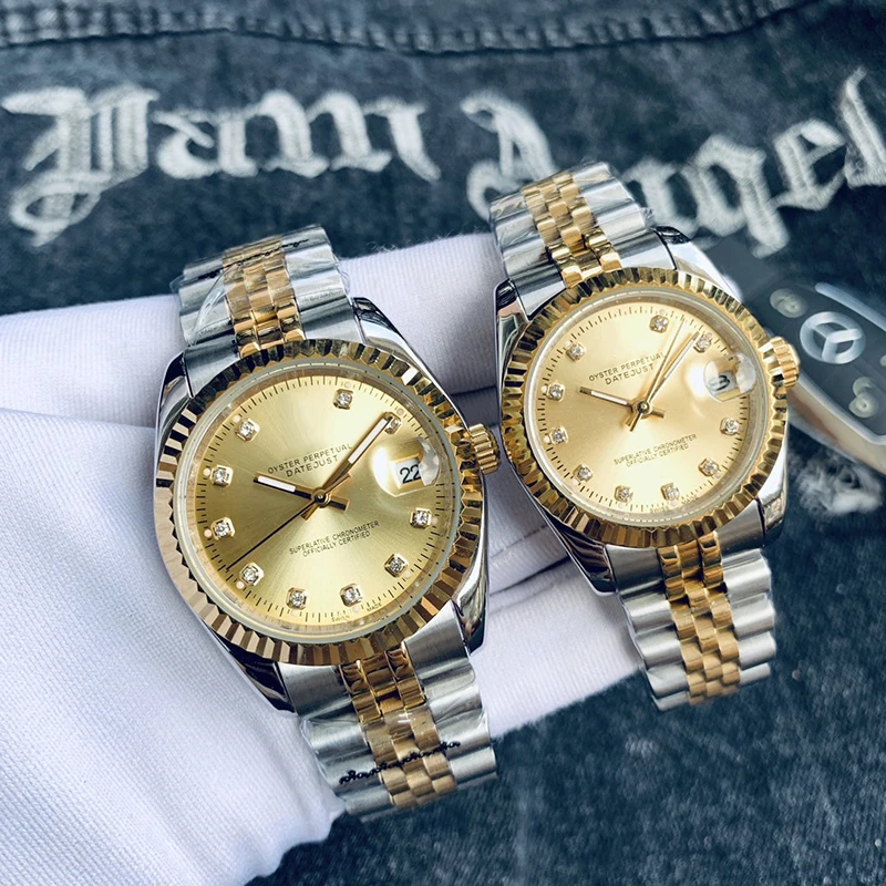 

Classic Men's Watch Stainless Steel Mechanical Watch Classic Luxury Couple Clock Sports Waterproof Men's AA+
