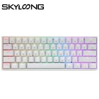 Механическая клавиатура SKYLOONG GK61, игровая клавиатура со светодиодной RGB подсветкой, Gateron, желтая, для планшета, ноутбука, настольного компьютера, iPad