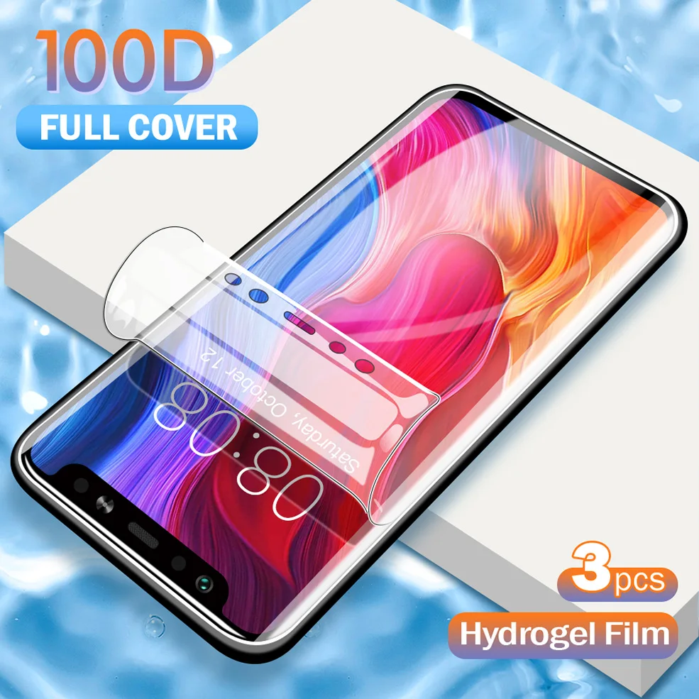 Гидрогелевая пленка 100D для Xiaomi Redmi Note 8 7 Pro K30 K20 изогнутая полное покрытие мягкая