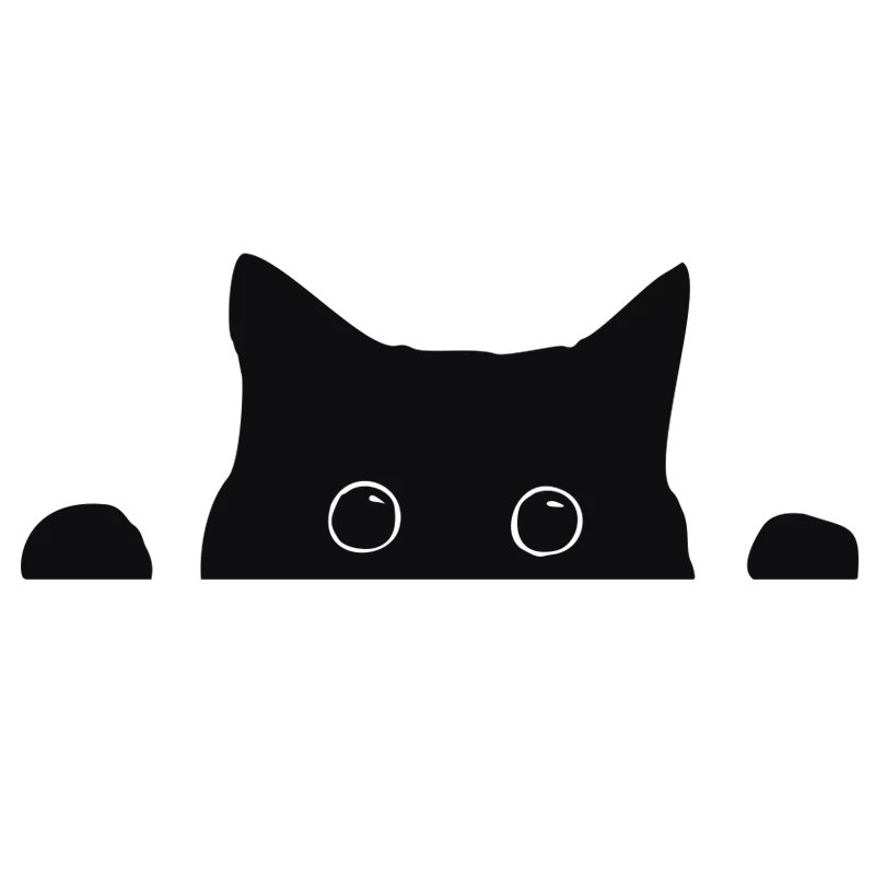 

ZWW-2566, 15cm*6cm Cute Cat Peeping Fun Car Stickers Vinyl Decals Car Bumper Car Window Decoration Accessories