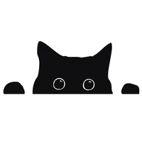 zww 2566 15cm6cm cute cat peeping fun car stickers vinyl decals car bumper car window decoration accessories
