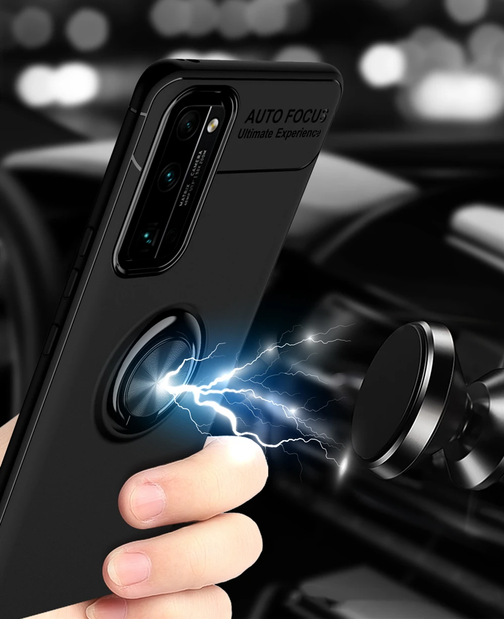 Чехол для телефона с кольцом на палец магнитный держатель Huawei Honor Play 4TPro 4T 30 30Pro + X10