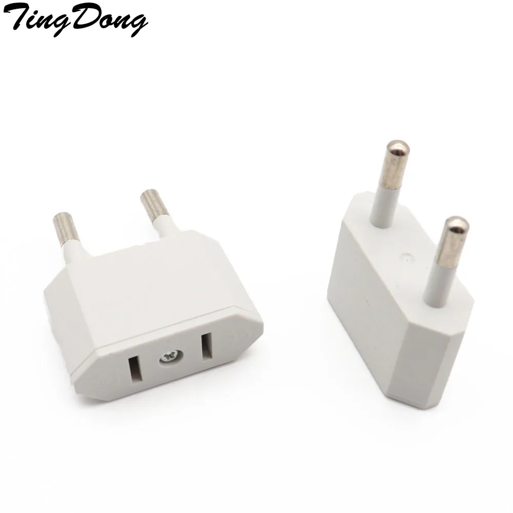 

US Jack to EU Plug Outlet Travel Charger Power Socket Adapter USA To Europe European Regulation Charging Converter Plug