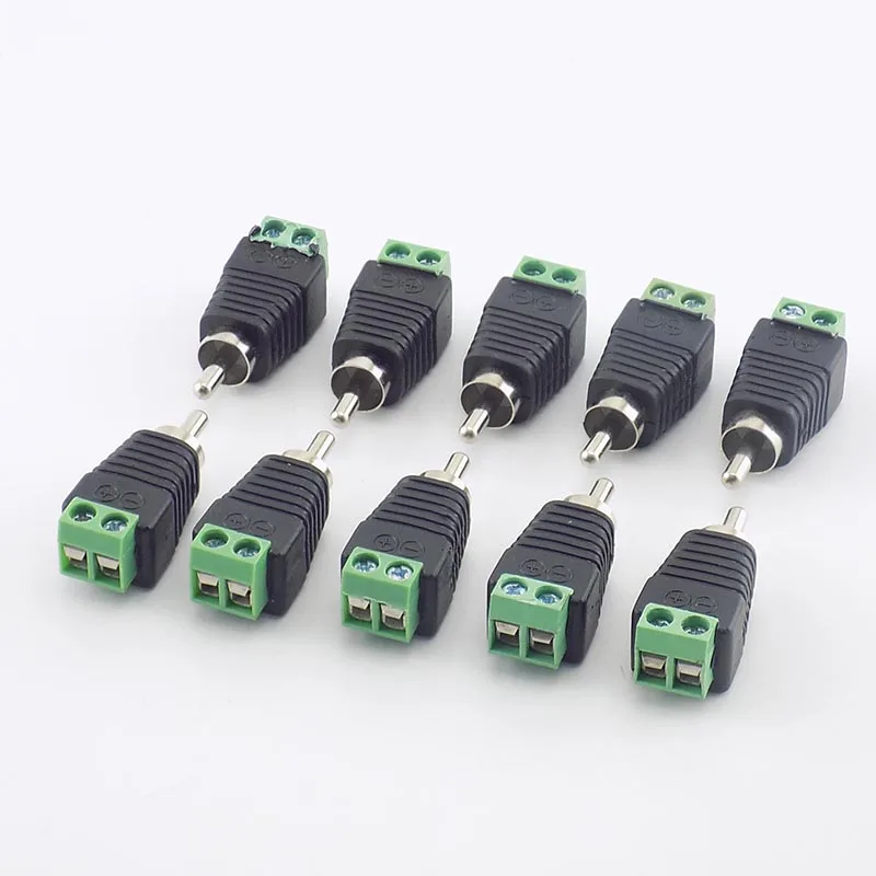 10 шт./лот Коаксиальный Cat5 Cat6 к RCA Штекерный винтовой терминал камера