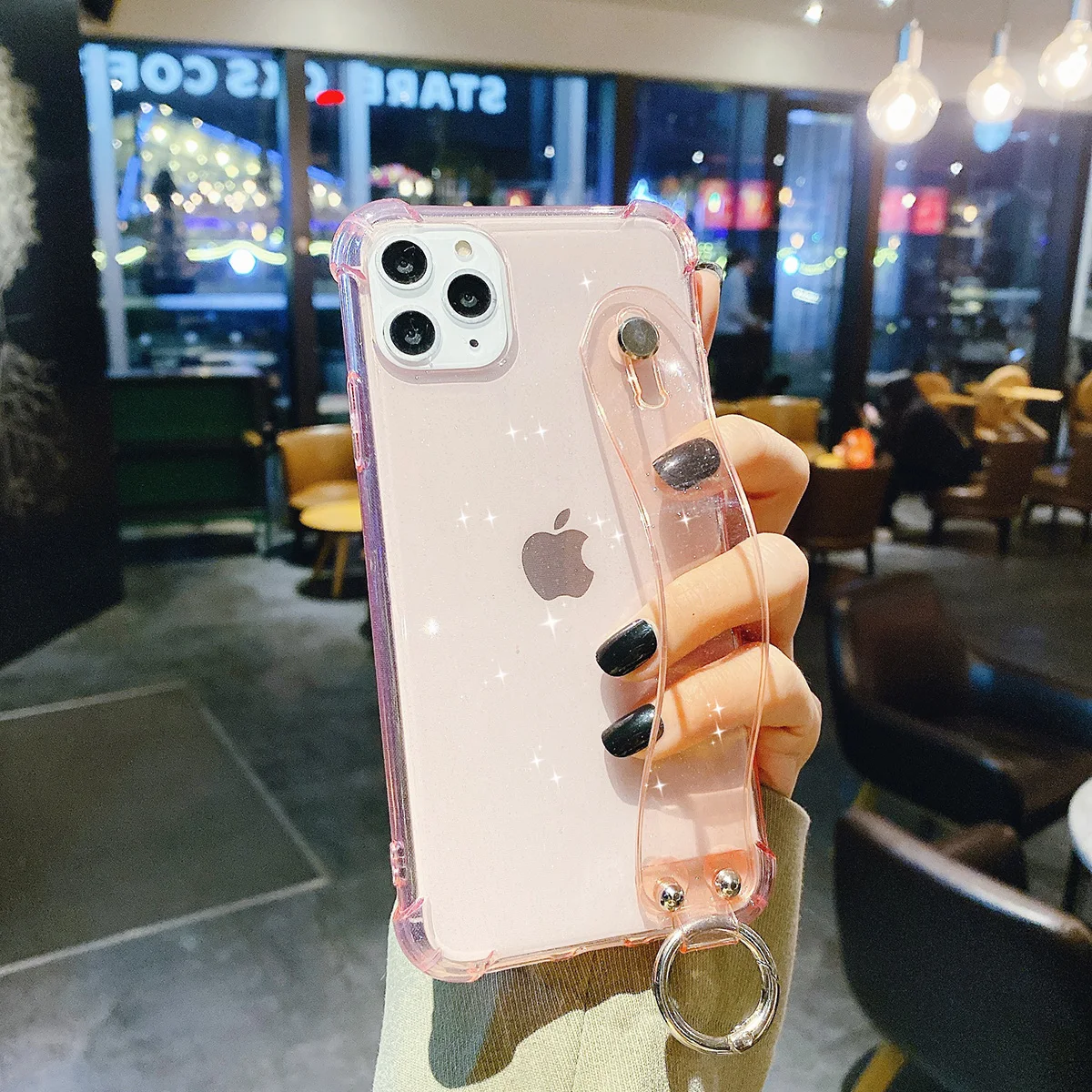 

Luxury Anti-Drop Wristband Phone Case, For iPhone 12 11 Pro Max XSmax XS XR X 8 7 Plus Silicone Back Cover