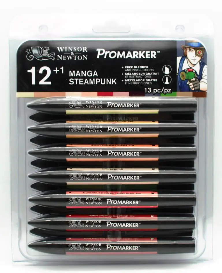 Фломастеры Winsor& Newton Promarker с двумя наконечниками, 6 цветов и 12 цветов, кисть для художника-блендера - Цвет: 12 Steampunk
