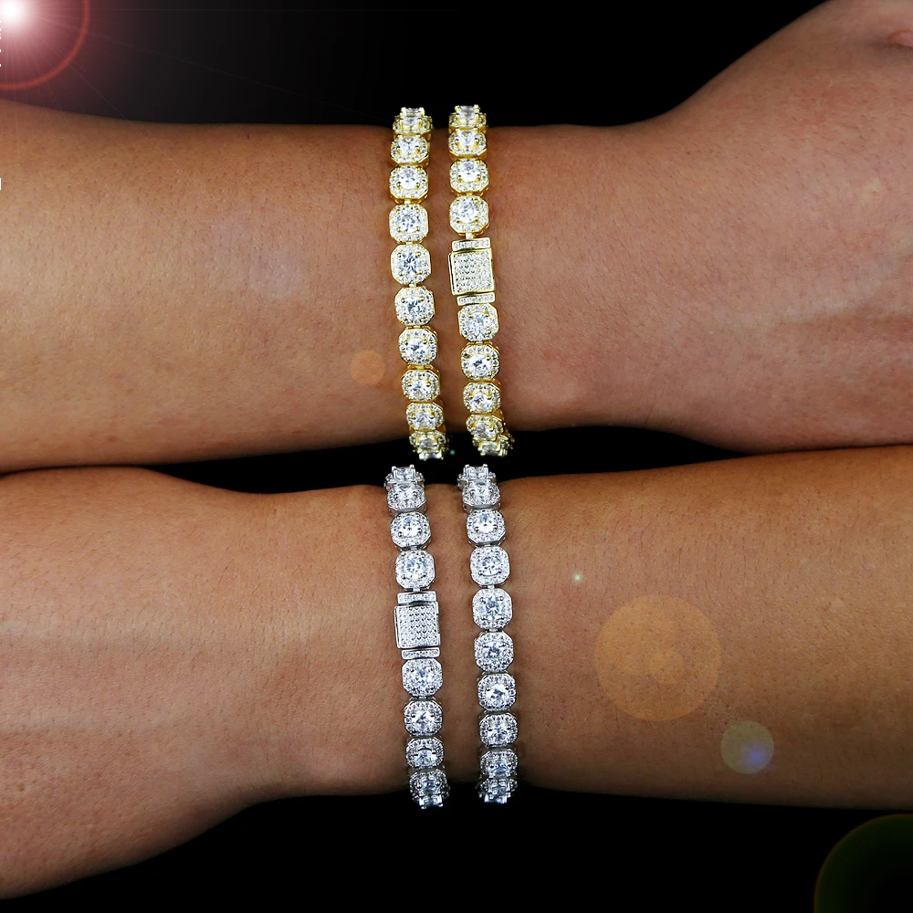 Браслет мужской с шармами и подвесками из фианита Ювелирное Украшение