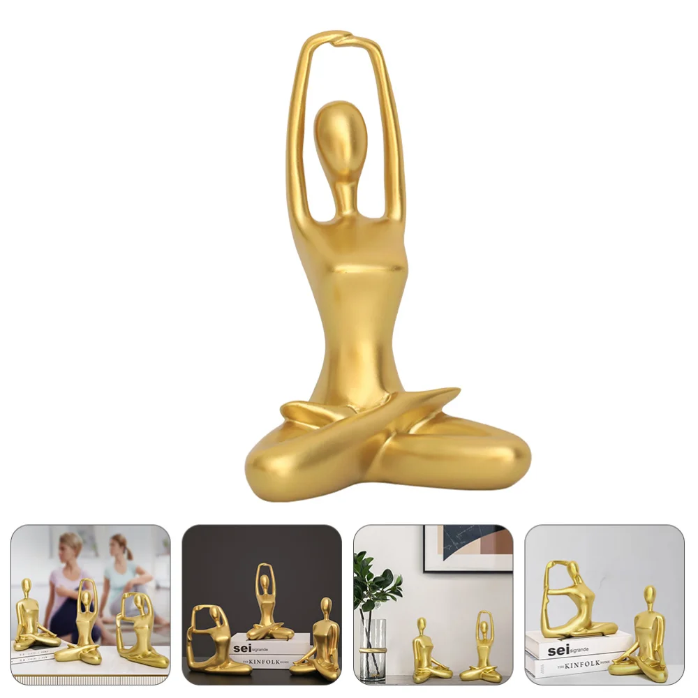 

Yoga Sports Figures Shape Ornament Yoga Dancer Figurine Desktop Adornment