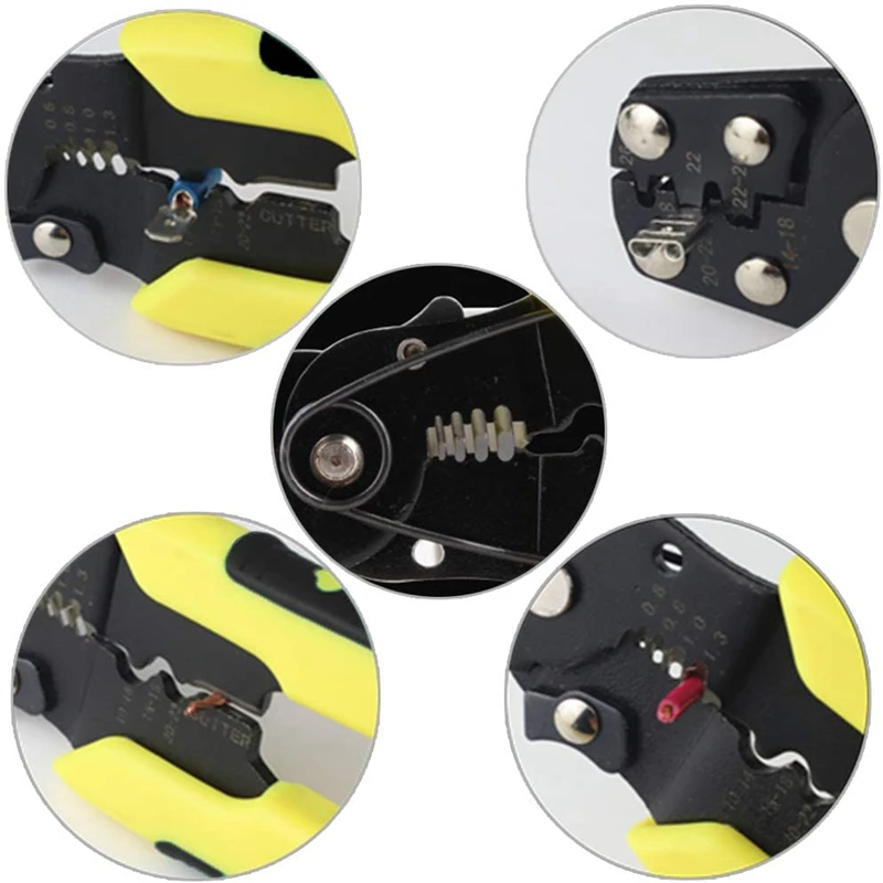 

1 Pcs Crimp Tool Crimper Plier Wire Crimpers Adjustable Crimping Range for Cutting and Pressing Cables