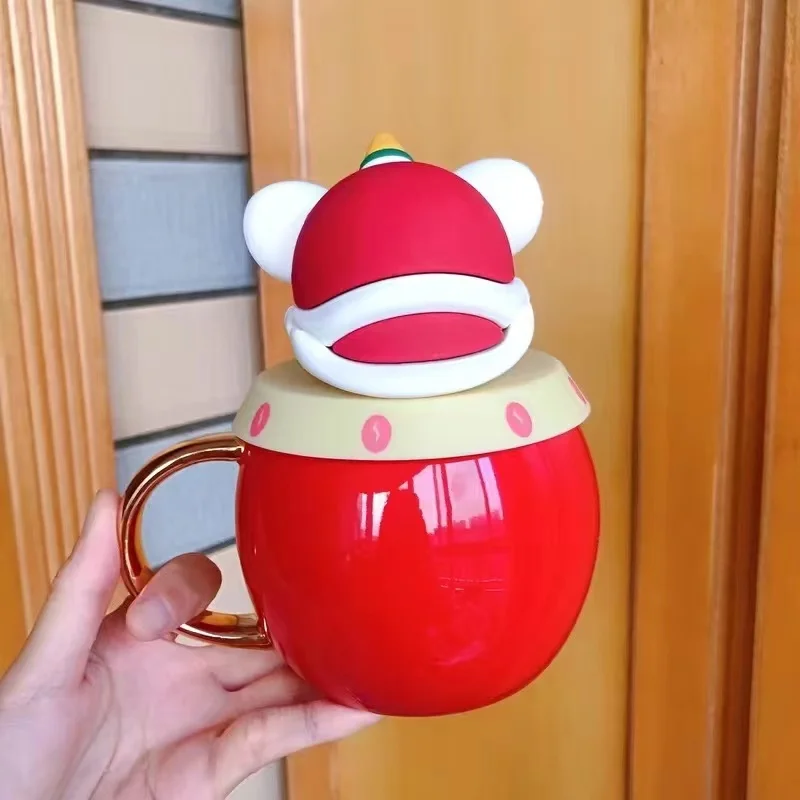 

Star Home Style Cup 2021 Purple Pink Cherry Blossom Viewing Cat Mug Gift Cute Gift Girlfriend Ceramic Mug