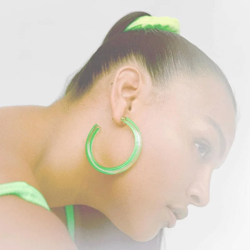 HZ 2019 Новинка Минималистичная преувеличенная прозрачная Конфета цвет акриловая