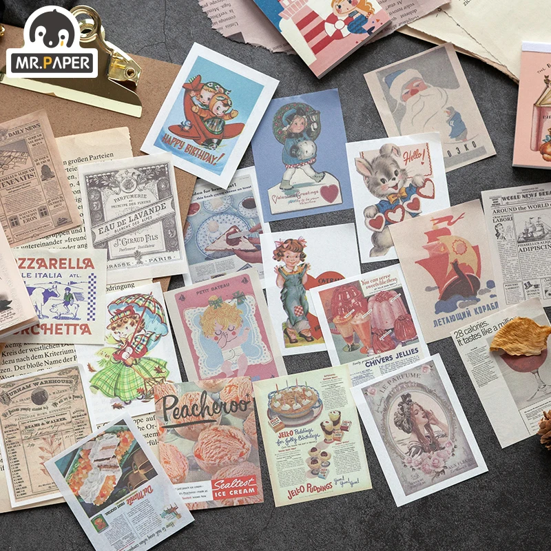 Mr.paper 80 шт. реакционный мини-крафт-бумага для скрапбукинга/создания