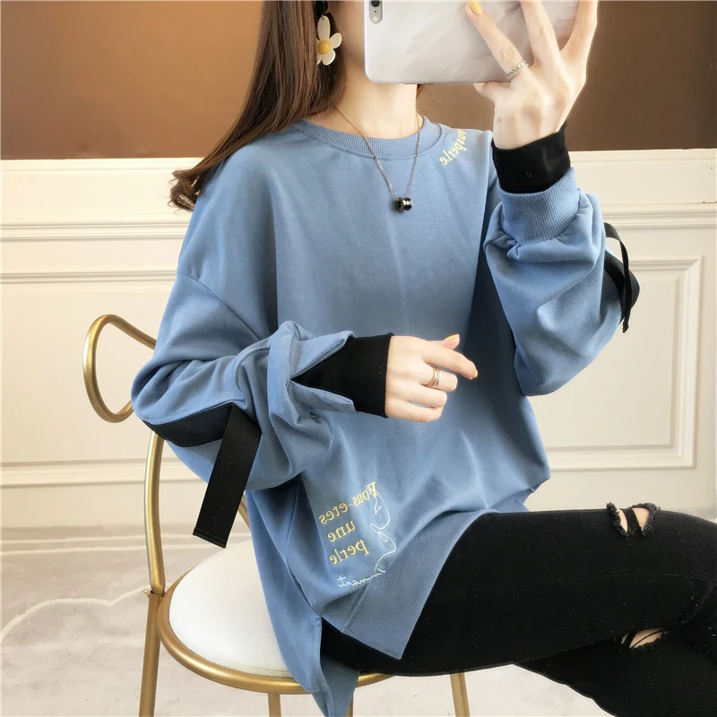 

Fashionable new spring and autumn thin Korean loose sweatshirts
