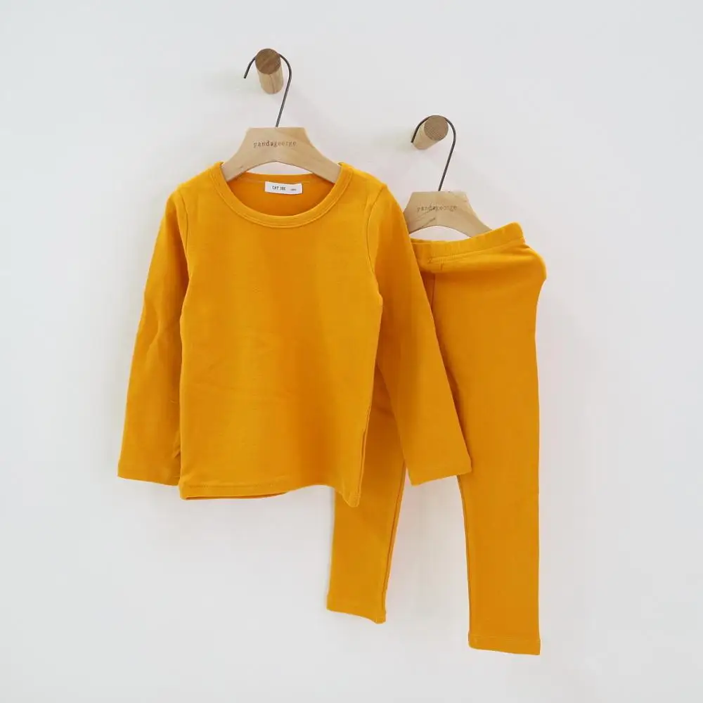Эмоции мамы детская одежда девушки длинные детей джонс нижнее белье длинная тепловой нижнее белье мальчиков кальсоны для девочек от 2 до 6 лет конфеты цвета - Цвет: Розовый