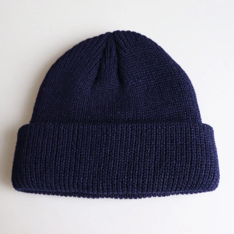 Solid Colors Short Beanies Hat for Men Women Winter Knit Cap Skullies Yellow Orange Beige Grey Navy Black