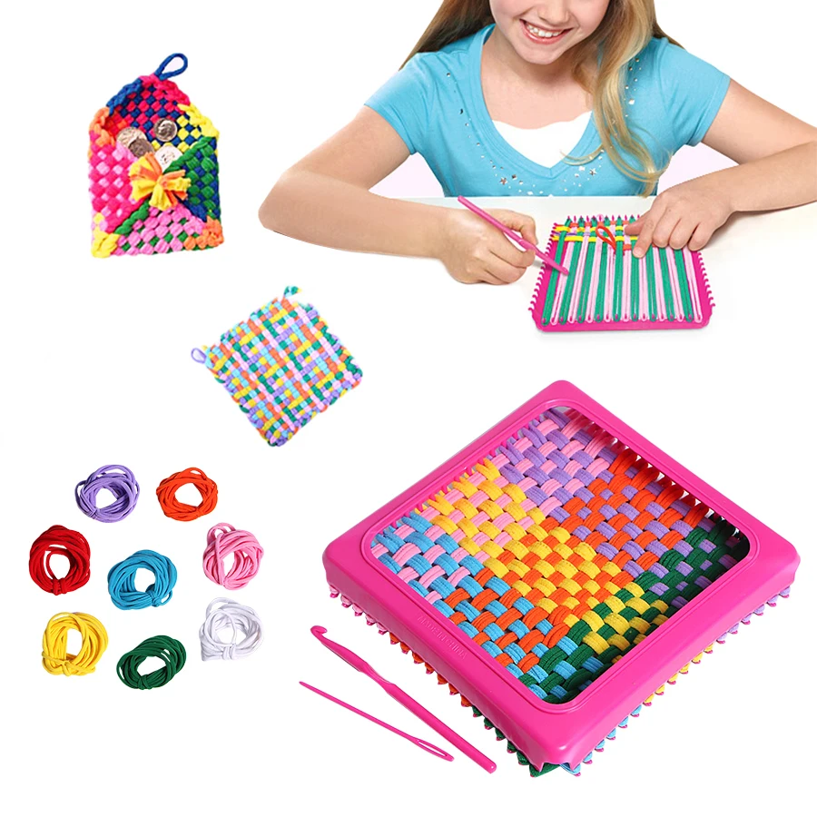 

DIY Stretchy Weaver Innovative Educational Children Toys Bright Lotta Cycle In Assorted Colors Metal Potholder Loom Set For Kids