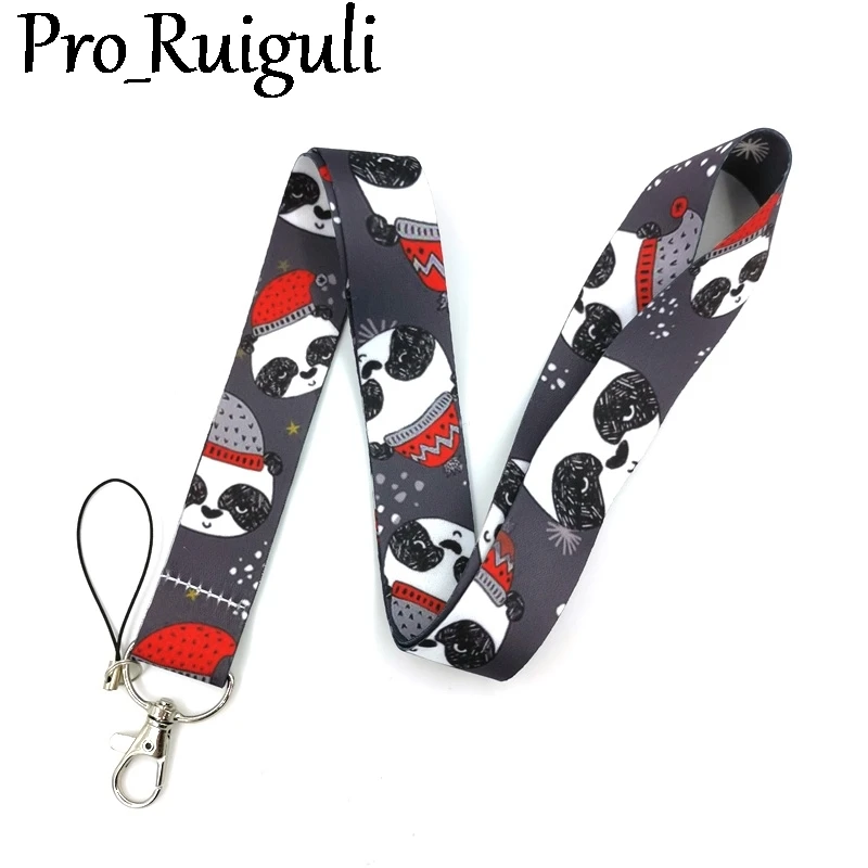 

30 шт Рождественский Снеговик панда брелок ремешки удостоверение личности держатель Id карты Пасс тренажерный зал мобильный телефон держате...