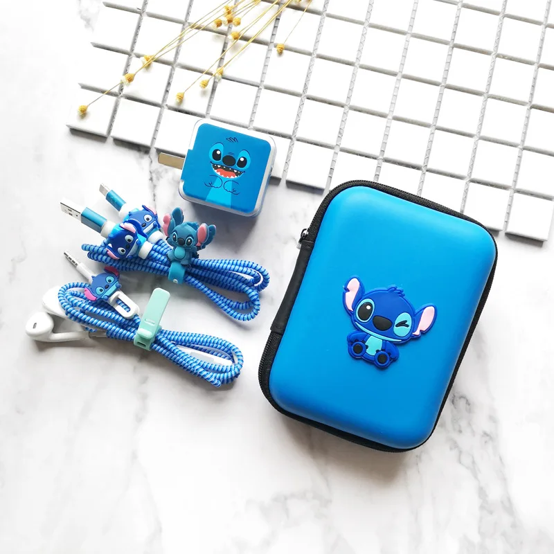Чехол для наушников Disney с анимацией защитный чехол кабеля USB-стикер зарядки