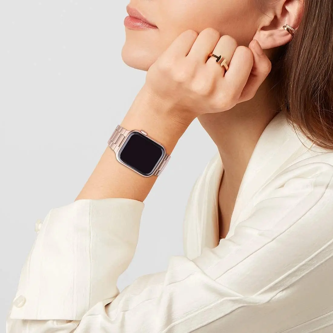 

Waist Stainless Steel Replacement Strap for Apple Watch Band 44mm 42mm 40mm 38mm Iwatch Series SE 6 5 4 3 2 1 Bracelet Watchband