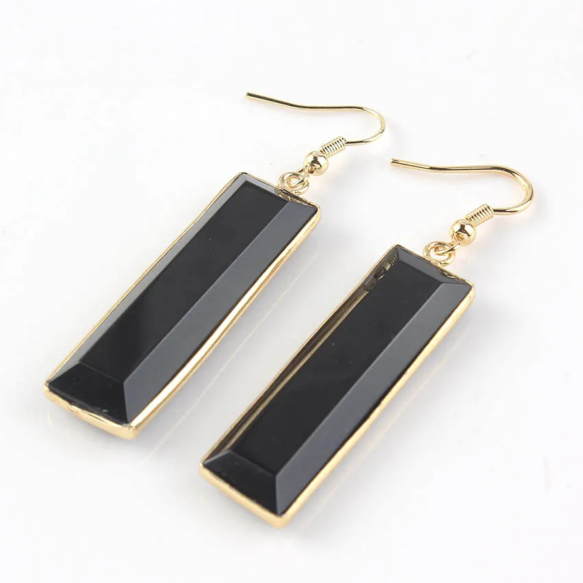 Лазурит светильник желтого золота цвет прямоугольной формы висячие серьги