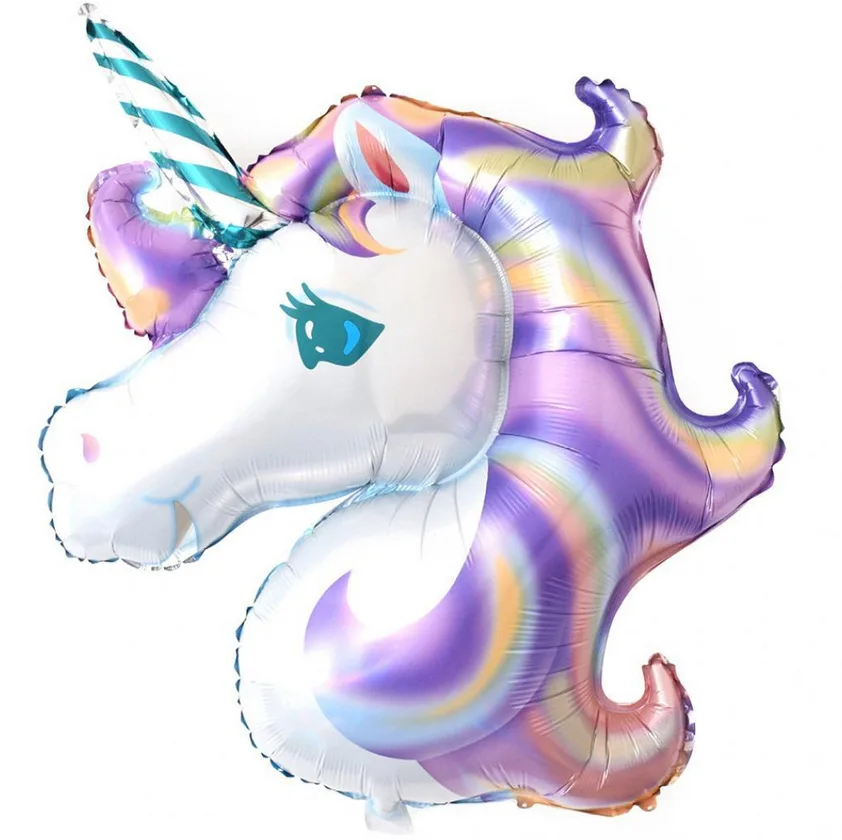 110*80 см Большой Радужный Единорог шар для дня рождения украшения детской