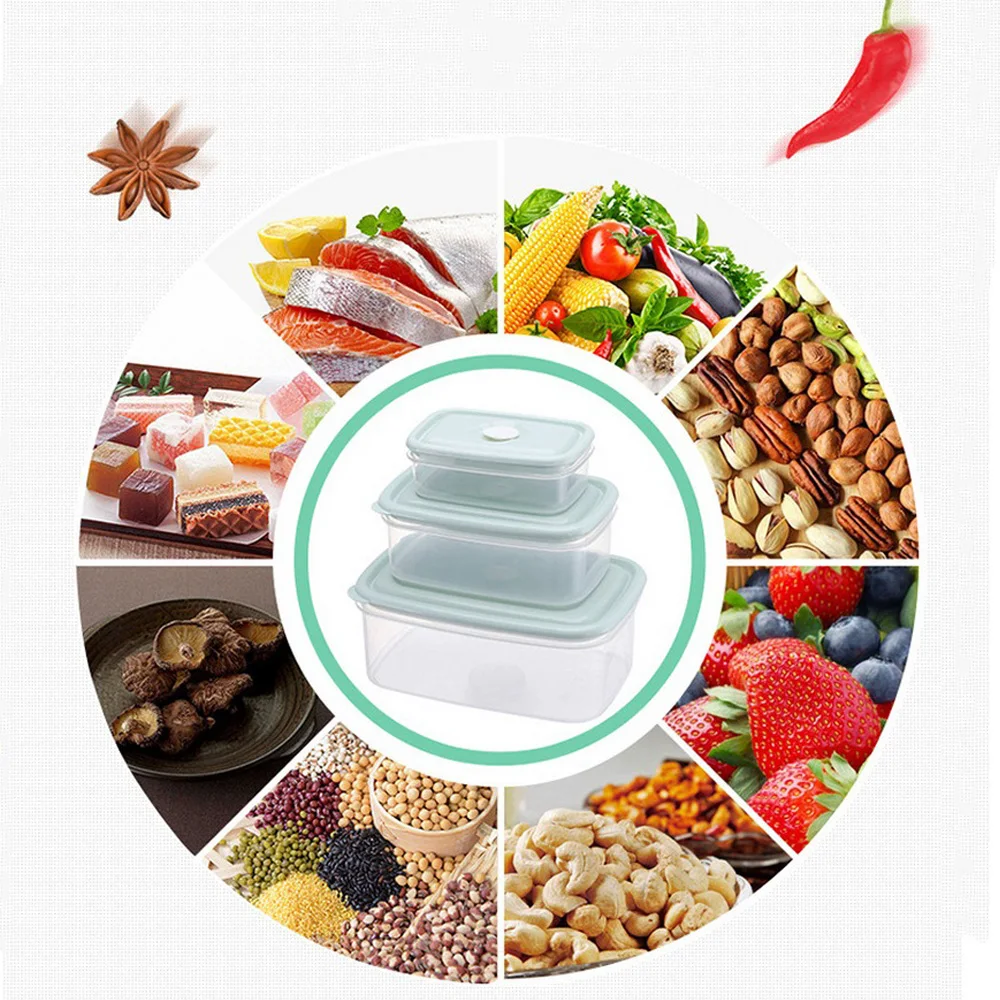 

Large-capacity Food Fresh-Keeping Box PP Food Container Can Be Microwaved 350ML 1000ML 2200ML Kitchen Storage Box Non-Slip