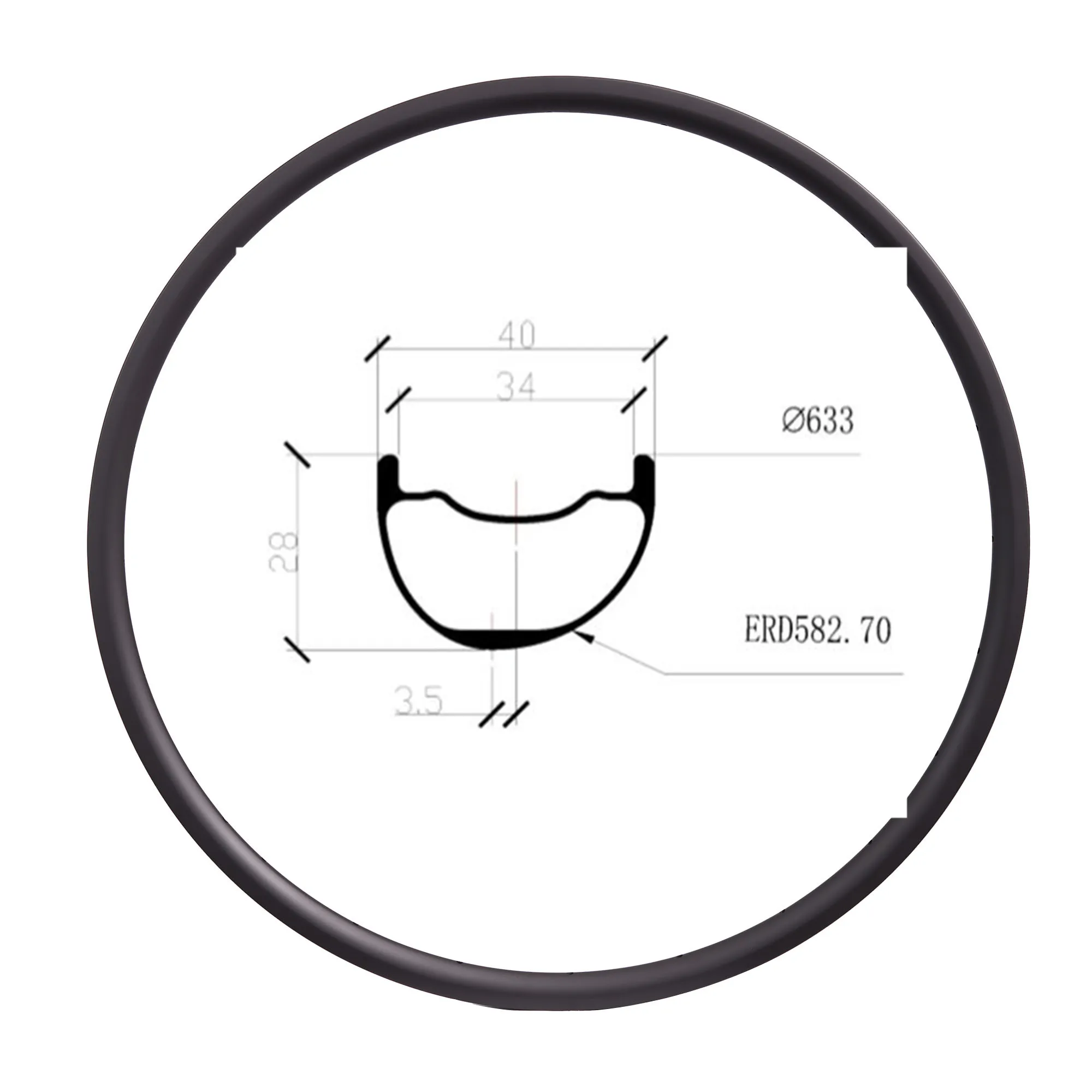 29er обод для горного велосипеда 40x28 мм бескамерный Асимметричный карбоновый MTB AM