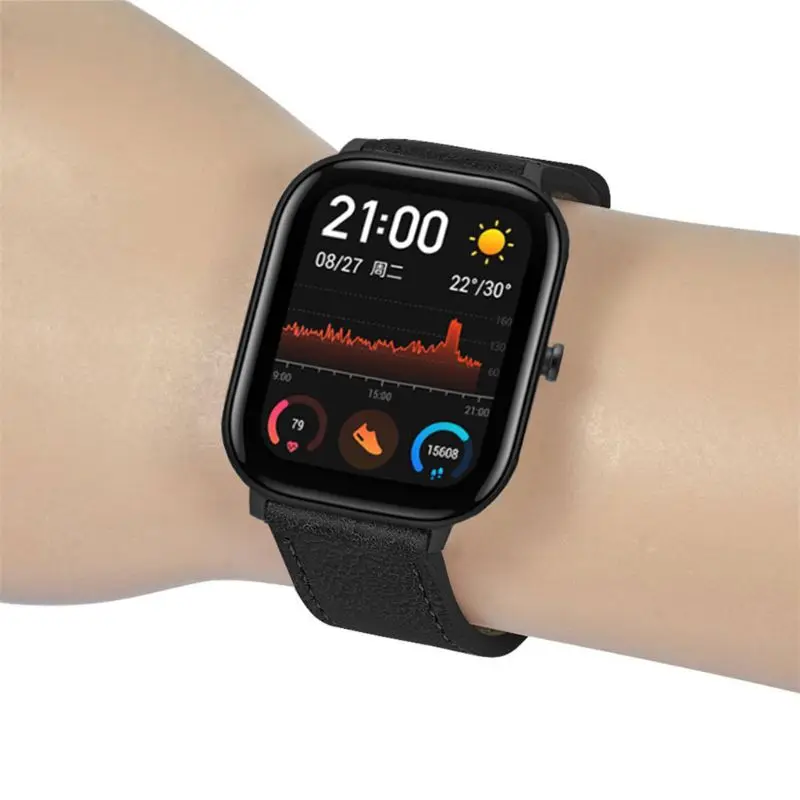 Винтажный ремешок из натуральной кожи для часов Huami Amazfit GTS Smart Watch