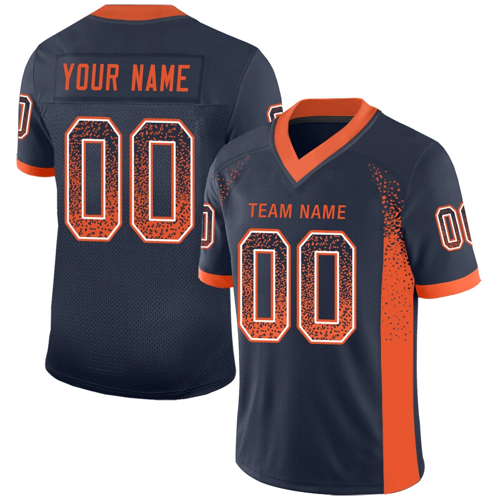 Wholesale Custom Football Jersey Rugby Jersey Gradient Printing Team Name Number Cool Training Game Short Shirt For Men&Boy