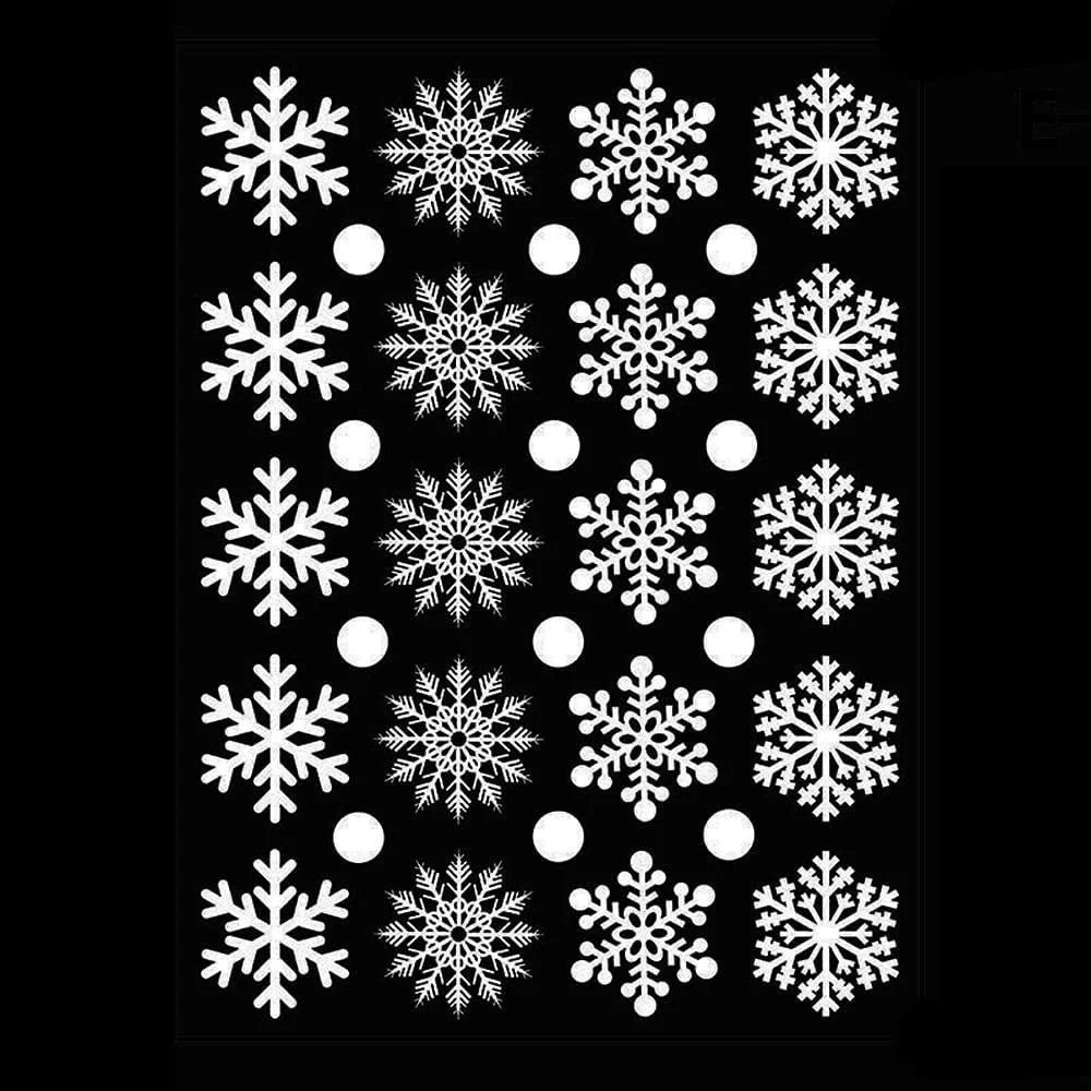 

Christmas Window Clings White Snowflake Decals Static Glass Stickers New Year Supplies Frozen Theme Party Xmas Decorations