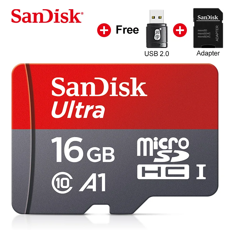 Карта памяти Sandisk Ultra Micro SD для телефона карта SD/TF на 64 ГБ 128 256 400 16 32 ГБ|Карты памяти|