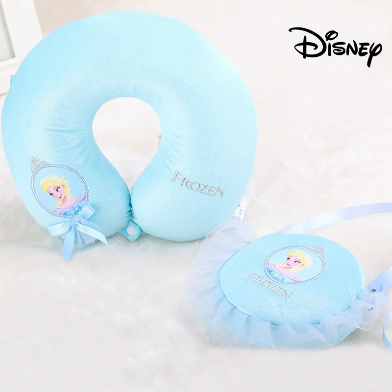 

Disney Original Frozen 2 Movie Plush Toy Doll Round Small Bag Elsa U-shaped Pillow Boy Girl Birthday Present
