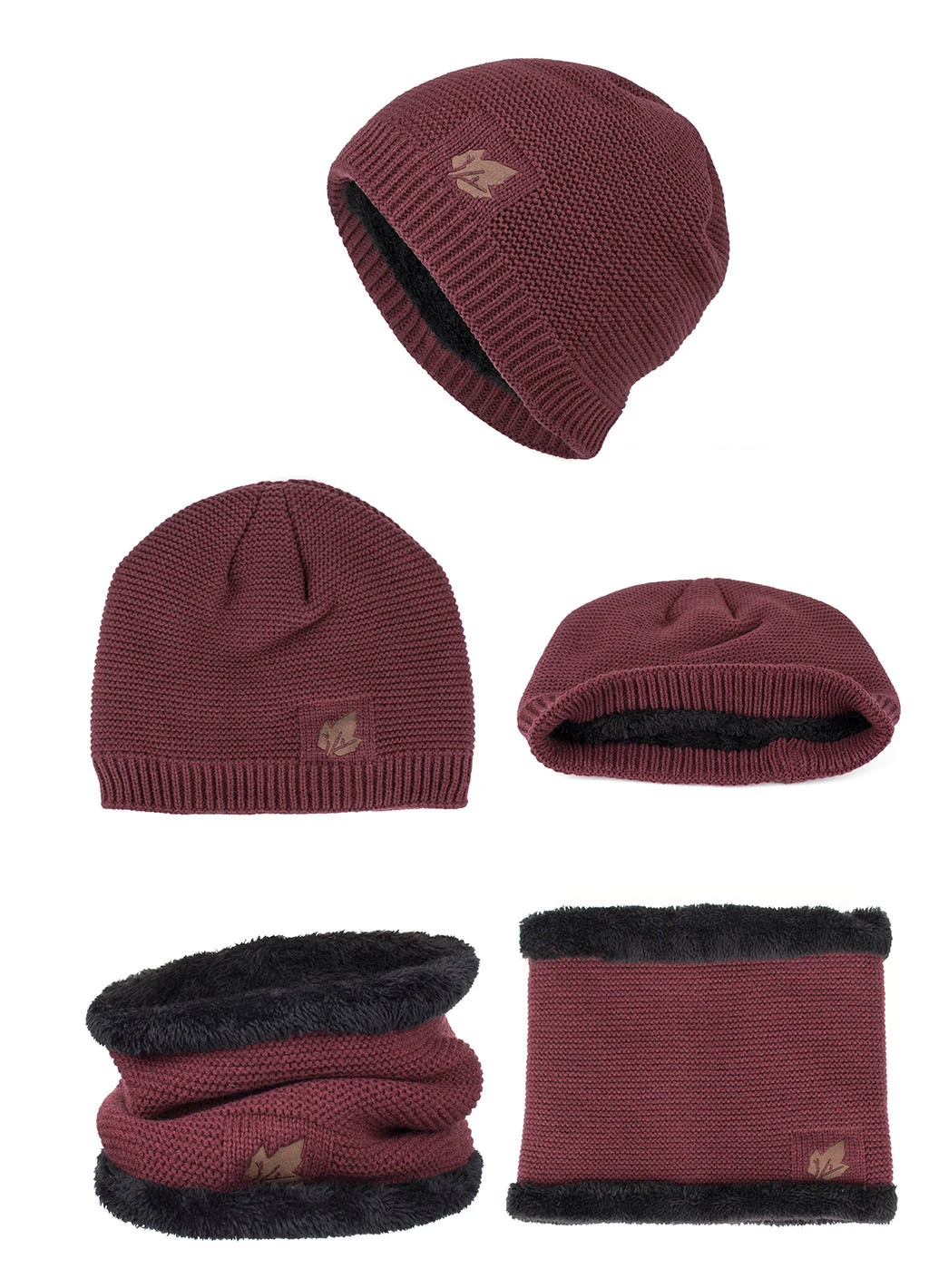 RoxCober, новинка, вязаные шапки Skullies, шапка с воротником, снуд для мужчин и женщин, береты-кепки Gorros, Мужская теплая однотонная зимняя шапка, шапка, комплект