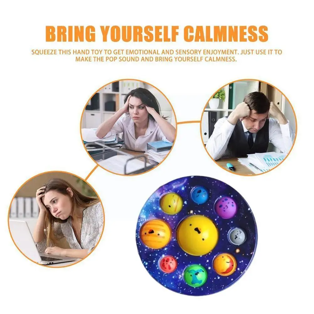

Eight Planets Fidget Sensory Toys Simple Dimple Cute Stress Relief Antistress Board Autism Anxiety Fidget Toy For Kids F6x3