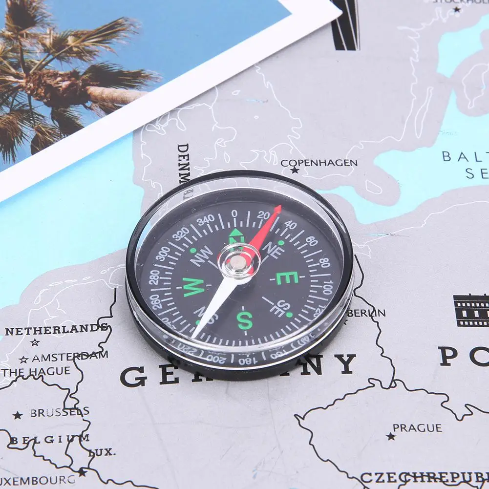 

40mm Dia Mini Pocket Button Compass for Hiking Camping Outdoor Supplies for Orienteering Compass Hiking and Travel