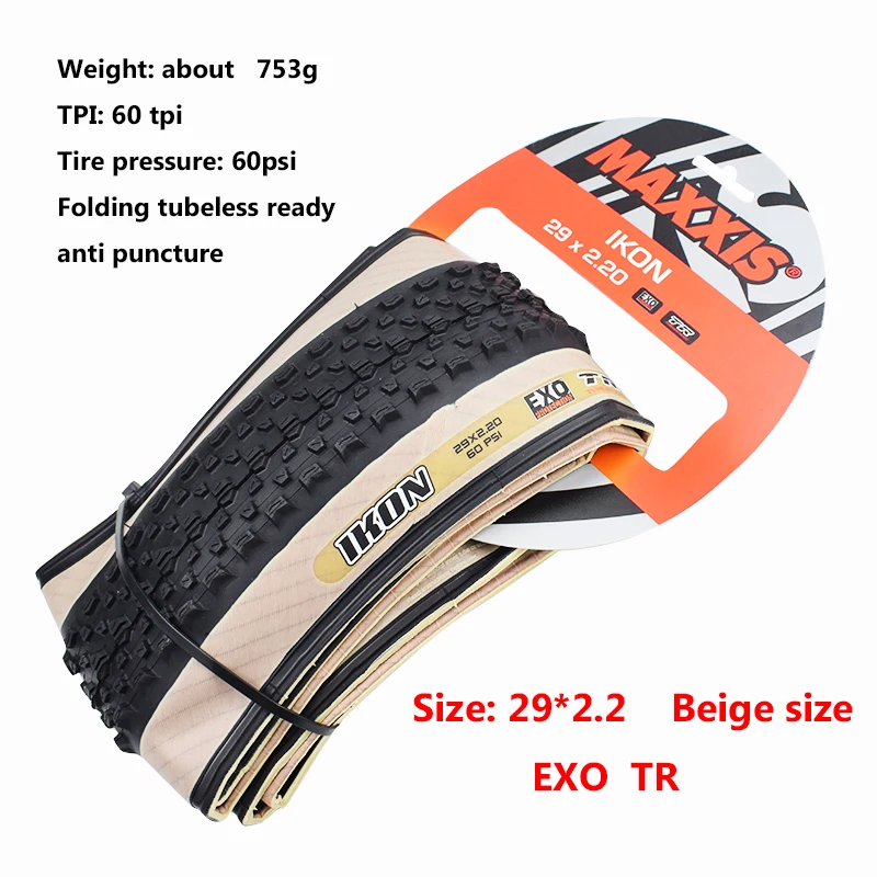 292.2 Beige side Maxxis бескамерные велосипедные шины 29*2,2 сверхлегкие 120TPI 3C бескамерные готовые анти прокол 29*2,0/2,25 mtb горные шины 29er шины - Цвет: 292.2 Beige side