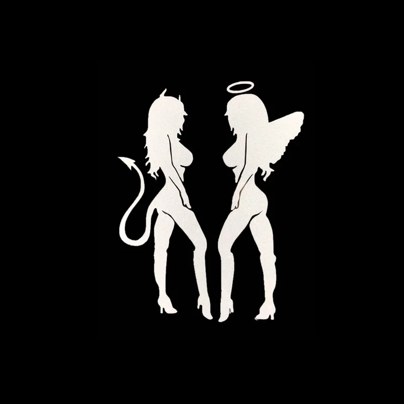 ANGEL DEVIL сексуальная девушка забавная персональная автомобильная наклейка для