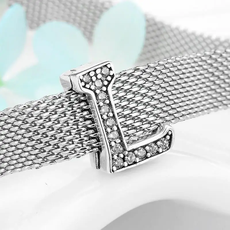 Квадратные подвески из стерлингового серебра 925 пробы клипсы бусины подходят для