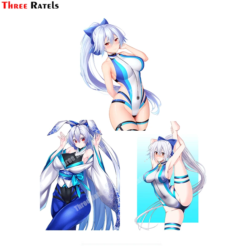 

Наклейки Three Ratels B466 Tomoe Gozen Fate Girl для стайлинга автомобиля, наклейки для украшения крышки топливного бака, багажника